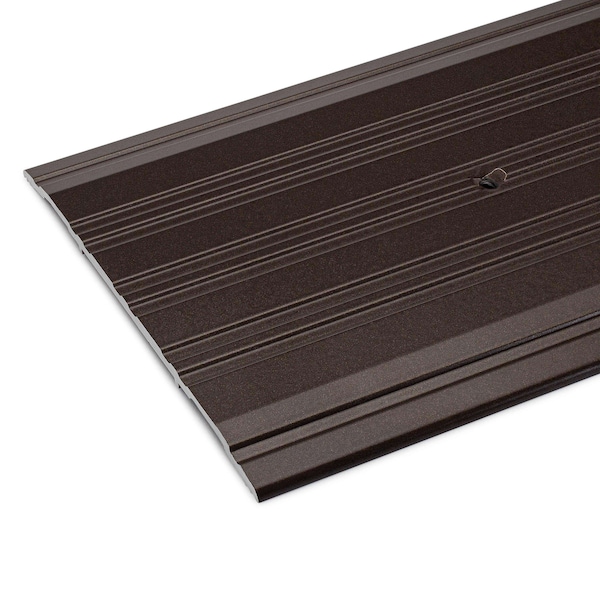 6' x 5" Wide x 1/4" High Corrugated Dark Bronze Aluminum Threshold